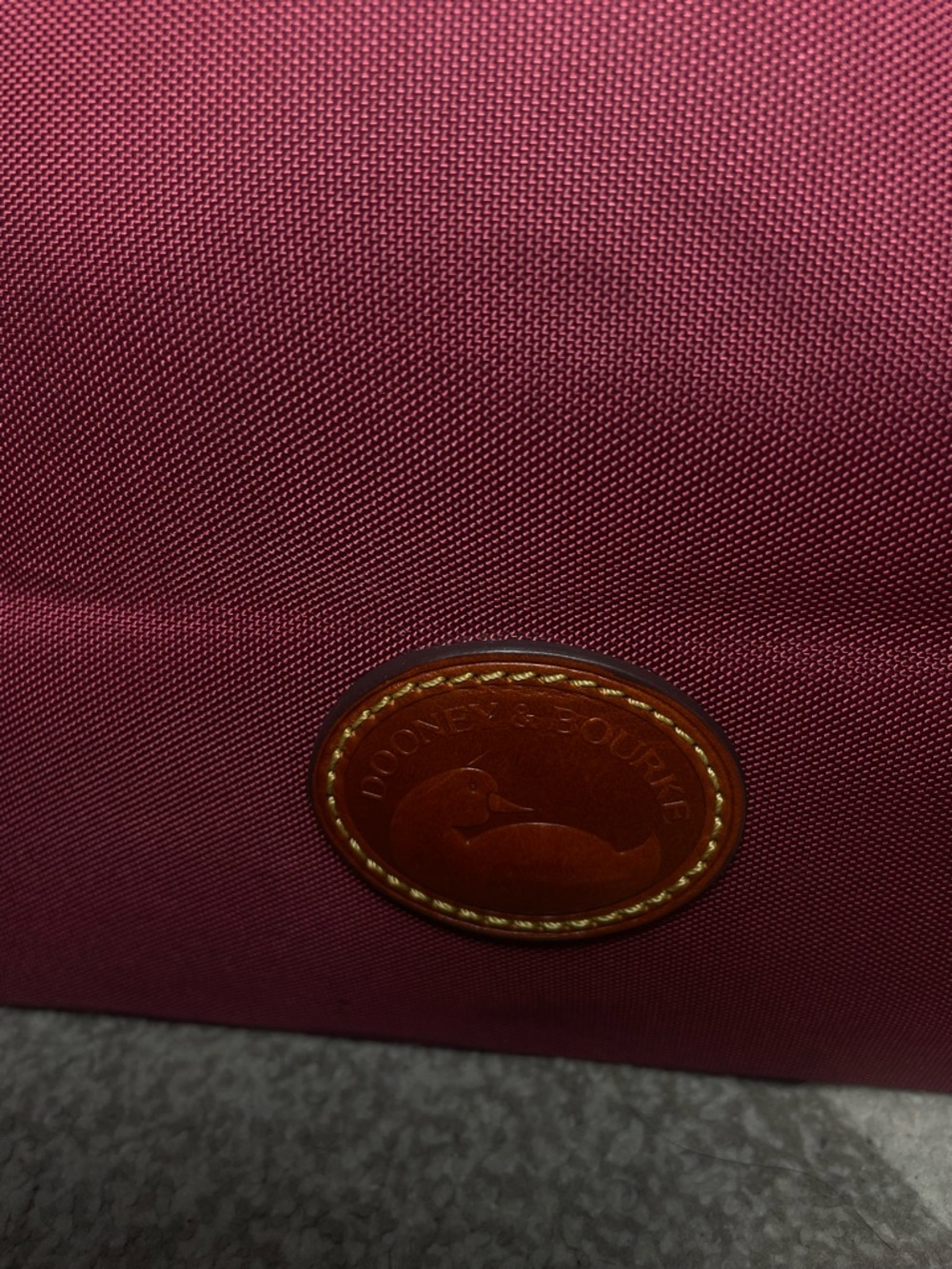 Dooney & Bourke Burgundy Large Nylon Erica Hobo Bag - Picture 6 of 6